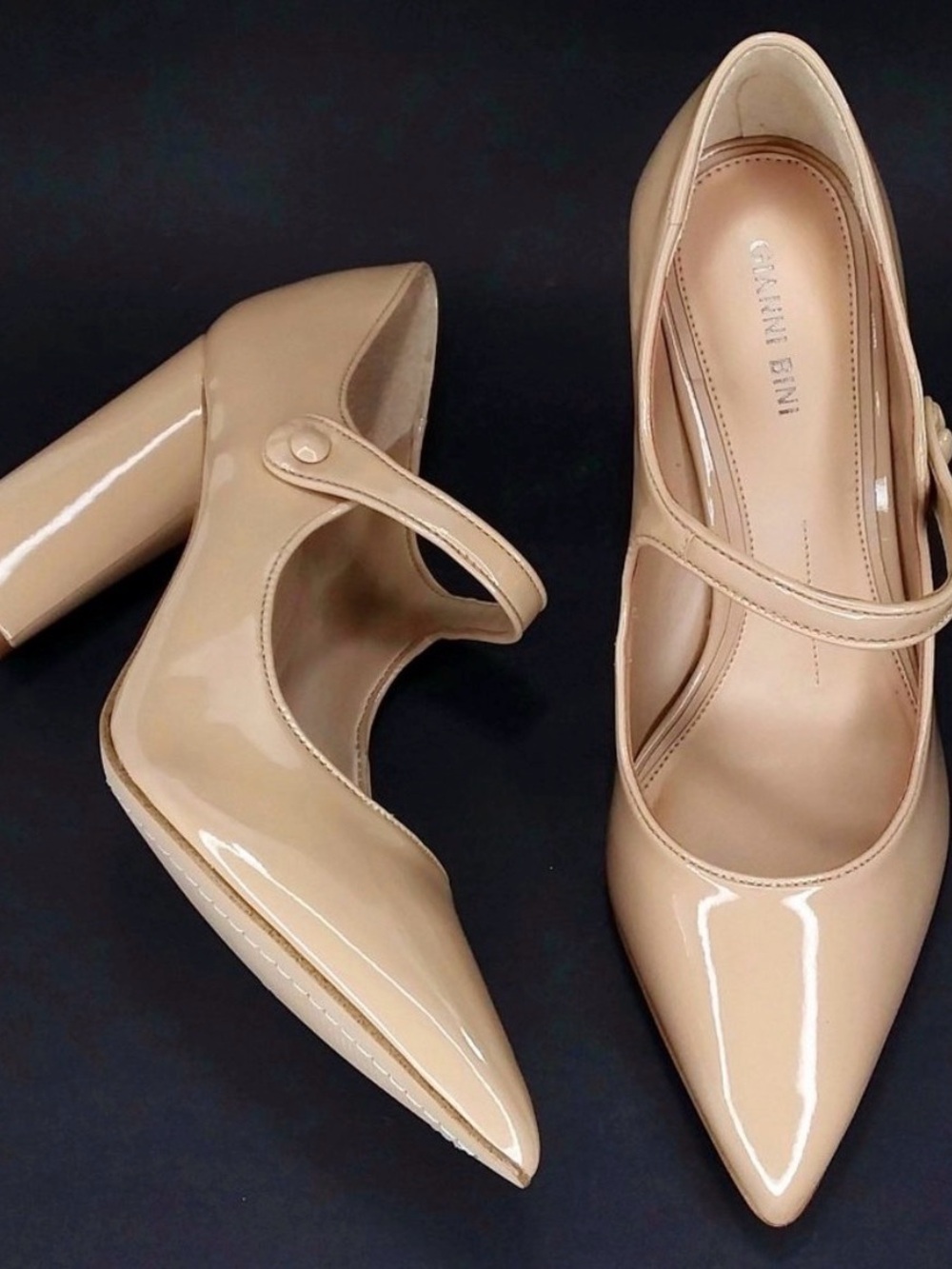 Gianni Bini Isobelle Mary Jane Pumps Size 10M Nude